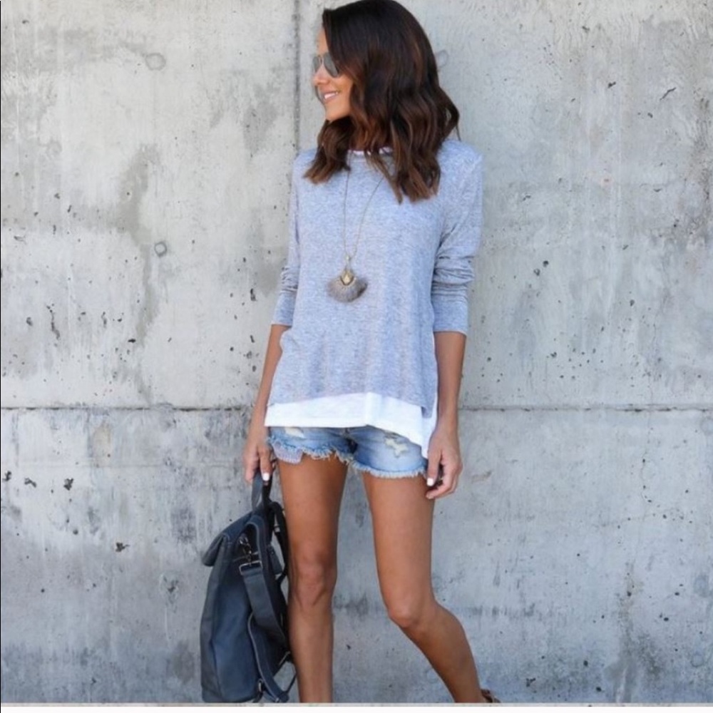 Long sleeve. Layered look! Not true to size.